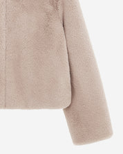 [SIGNATURE LINE] FAUX FUR BIEN HOODED SHORT JACKET