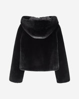 [SIGNATURE] WOMEN'S FAUX FUR BIEN HOODED SHORT JACKET