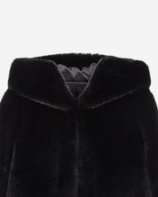 [SIGNATURE LINE] FAUX FUR BIEN HOODED SHORT JACKET