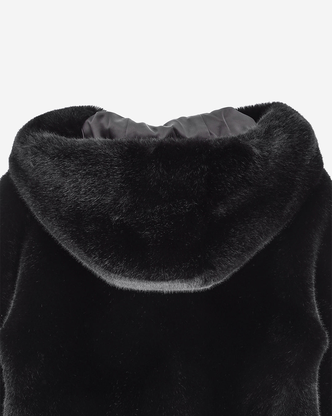 [SIGNATURE LINE] FAUX FUR BIEN HOODED SHORT JACKET