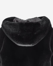 [SIGNATURE LINE] FAUX FUR BIEN HOODED SHORT JACKET