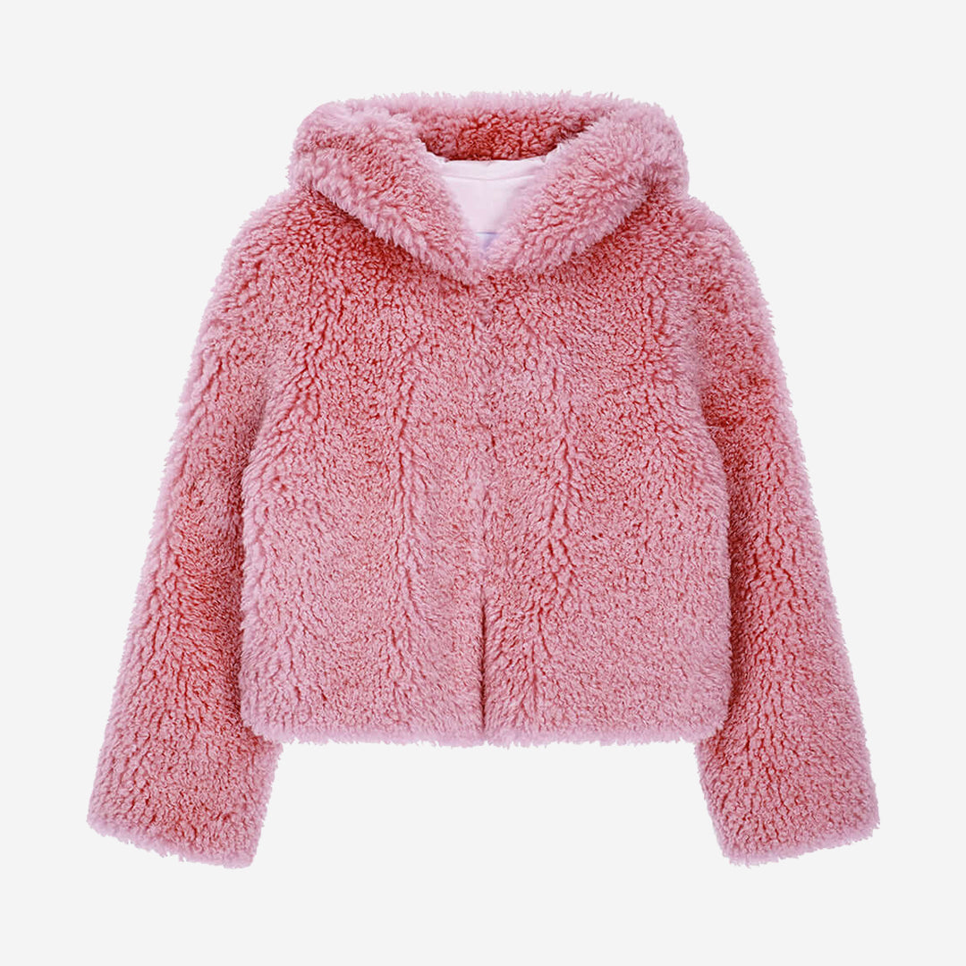 [FINAL SALE] レディース フェイクファー ビアン フード ショートジャケット