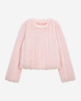 [SIGNATURE] WOMEN'S FAUX FUR JUE GROOVED SHORT JACKET