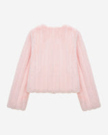 [SIGNATURE] WOMEN'S FAUX FUR JUE GROOVED SHORT JACKET