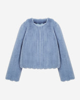 [SIGNATURE] WOMEN'S FAUX FUR JUE GROOVED SHORT JACKET