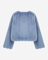 [SIGNATURE] WOMEN'S FAUX FUR JUE GROOVED SHORT JACKET