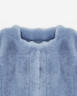 [SIGNATURE] WOMEN'S FAUX FUR JUE GROOVED SHORT JACKET