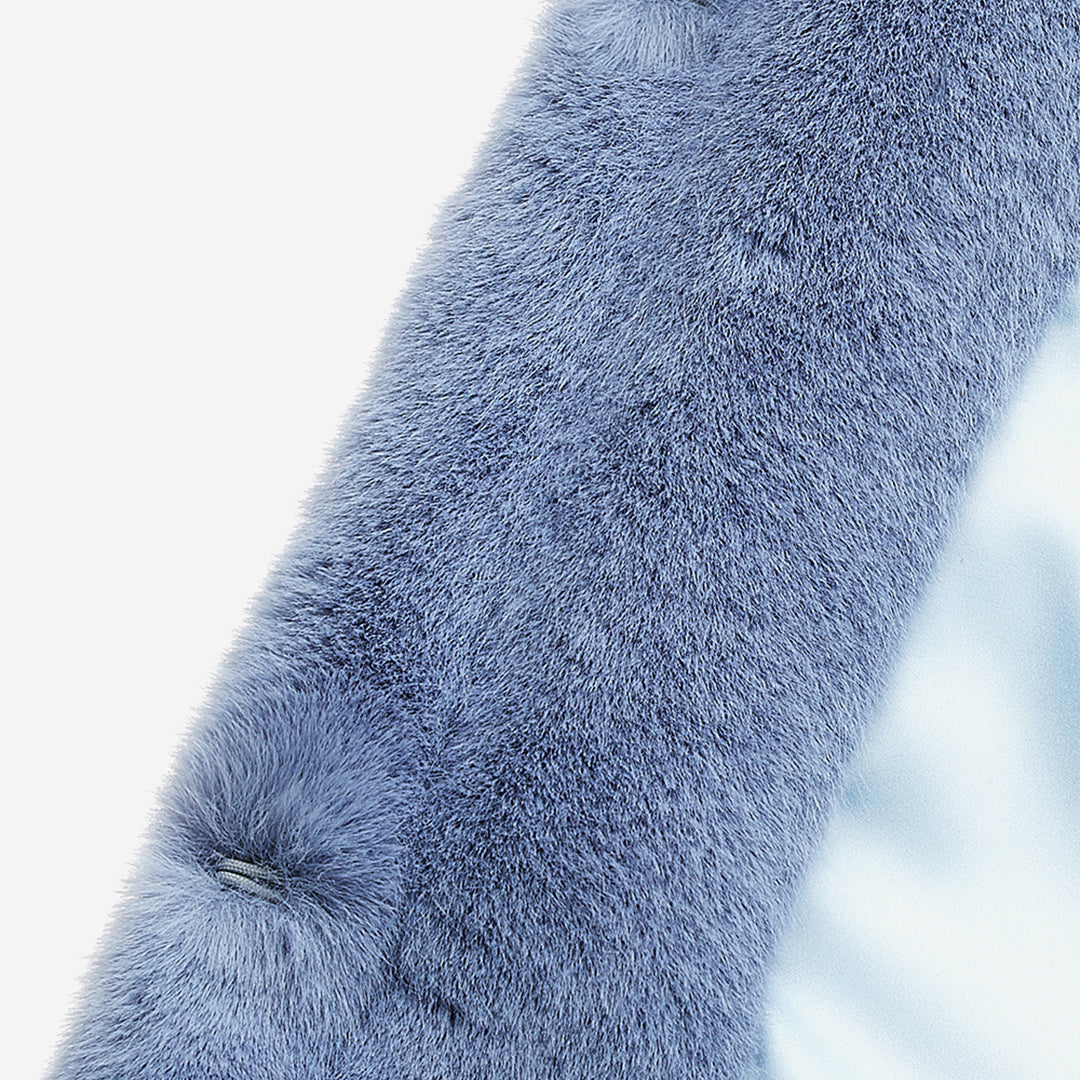 [SIGNATURE] WOMEN'S FAUX FUR JUE GROOVED SHORT JACKET