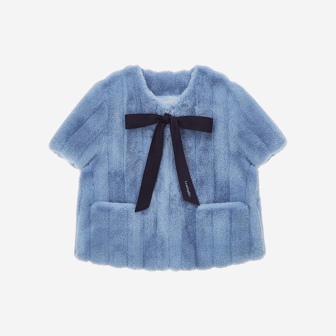 [PRIVATE] WOMEN'S FAUX FUR POMME HALF SLEEVE JACKET