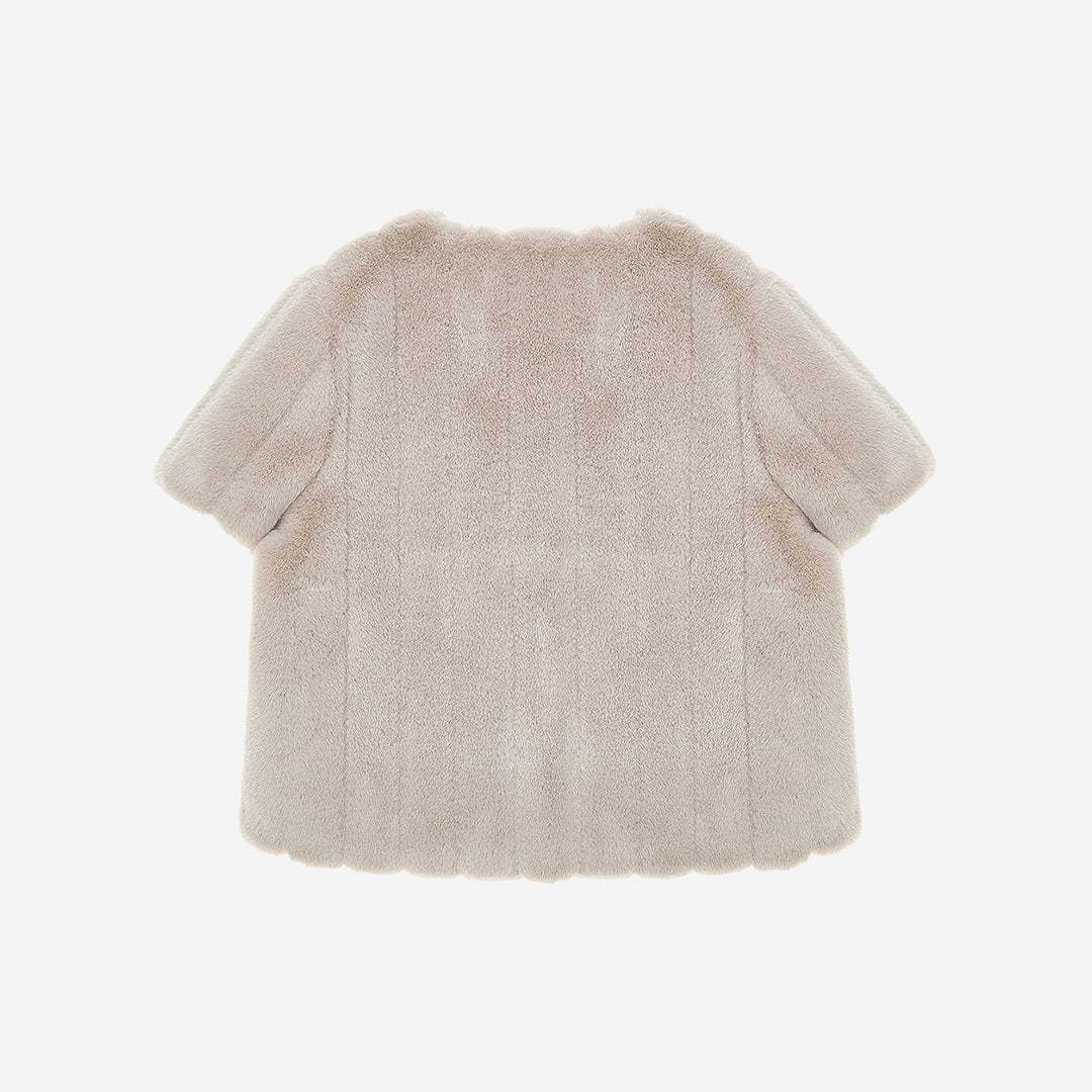 [PRIVATE] WOMEN'S FAUX FUR POMME HALF SLEEVE JACKET