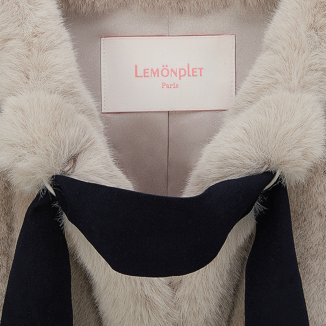 [PRIVATE] WOMEN'S FAUX FUR POMME HALF SLEEVE JACKET