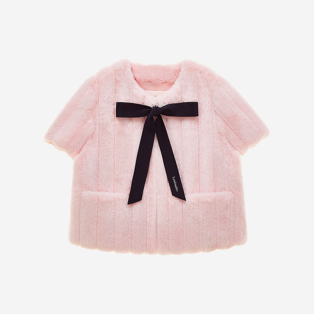[PRIVATE] WOMEN'S FAUX FUR POMME HALF SLEEVE JACKET