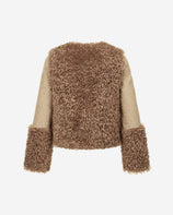 WOMEN'S FAUX FUR FURRY SHORT JACKET