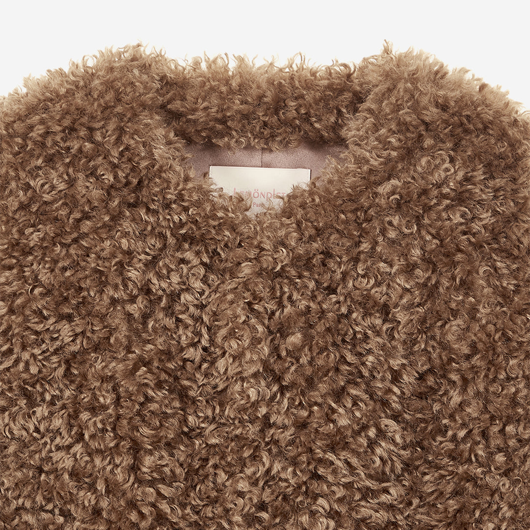 WOMEN'S FAUX FUR FURRY SHORT JACKET