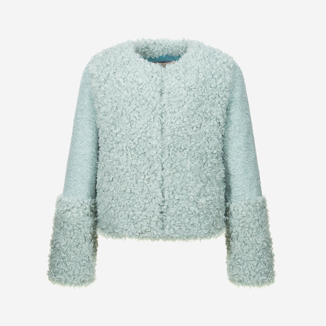 WOMEN'S FAUX FUR FURRY SHORT JACKET