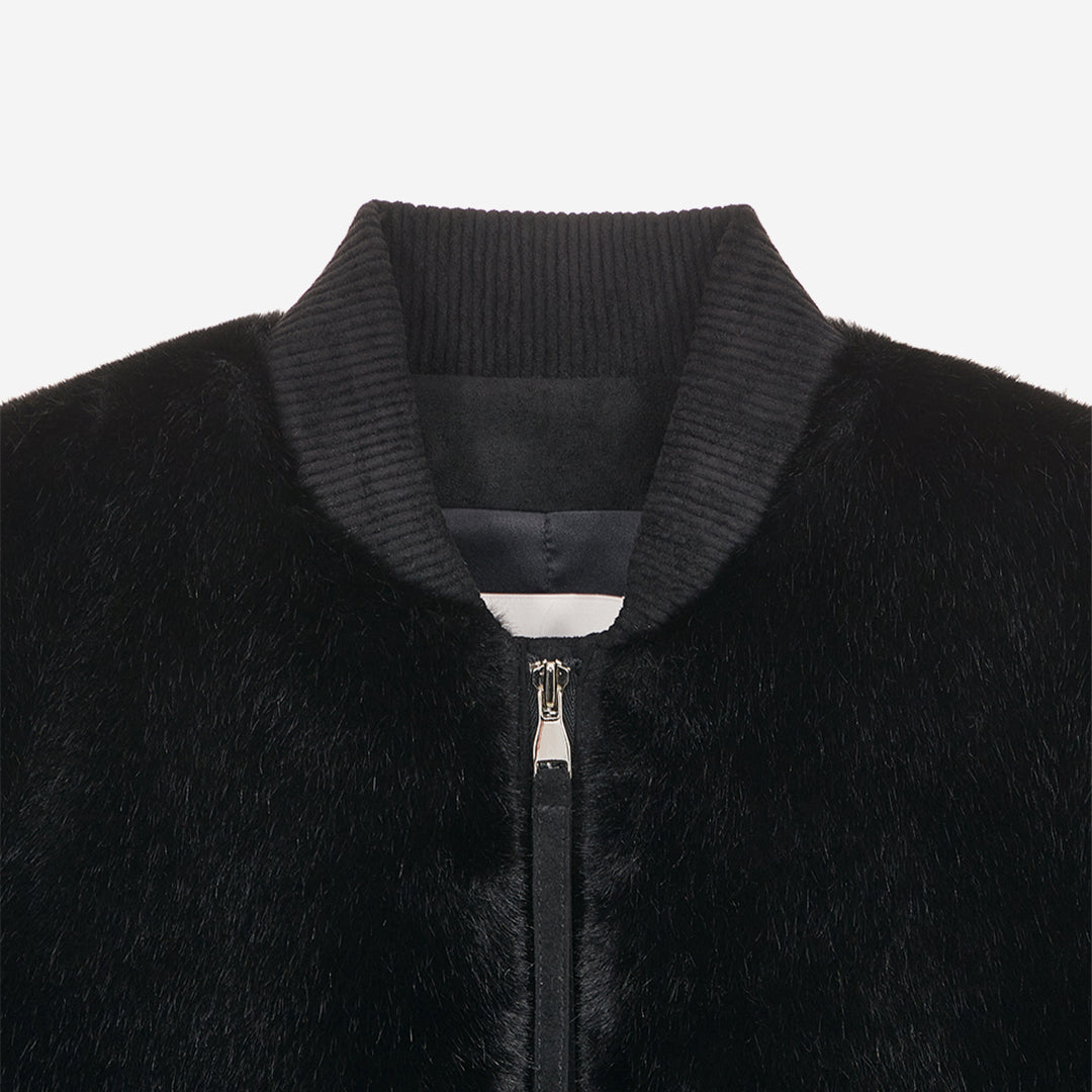WOMEN'S FAUX FUR LAURENT ZIP-UP JACKET