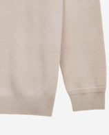 KNIT BEGE HOODED TOP