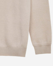 KNIT BEGE HOODED TOP