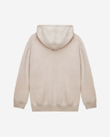 KNIT BEGE HOODED TOP