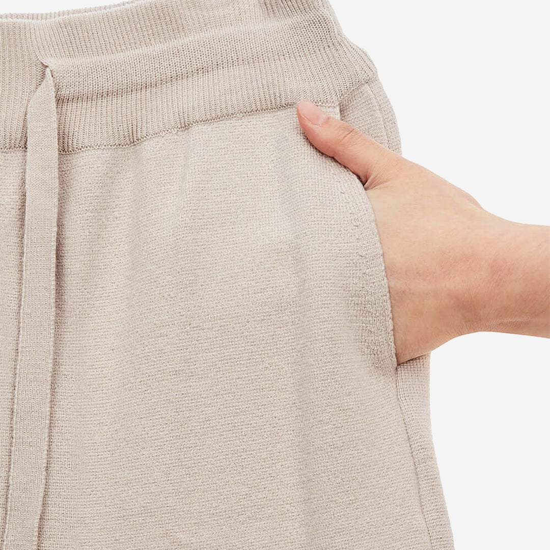 KNIT BEGE PANTS