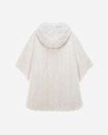 [SIGNATURE] WOMEN'S FAUX FUR HE-A HOODED PONCHO