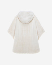 [PRIVATE] FAUX FUR HE-A HOODED PONCHO