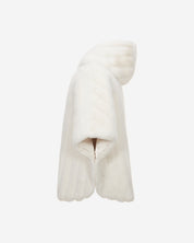 [PRIVATE] FAUX FUR HE-A HOODED PONCHO