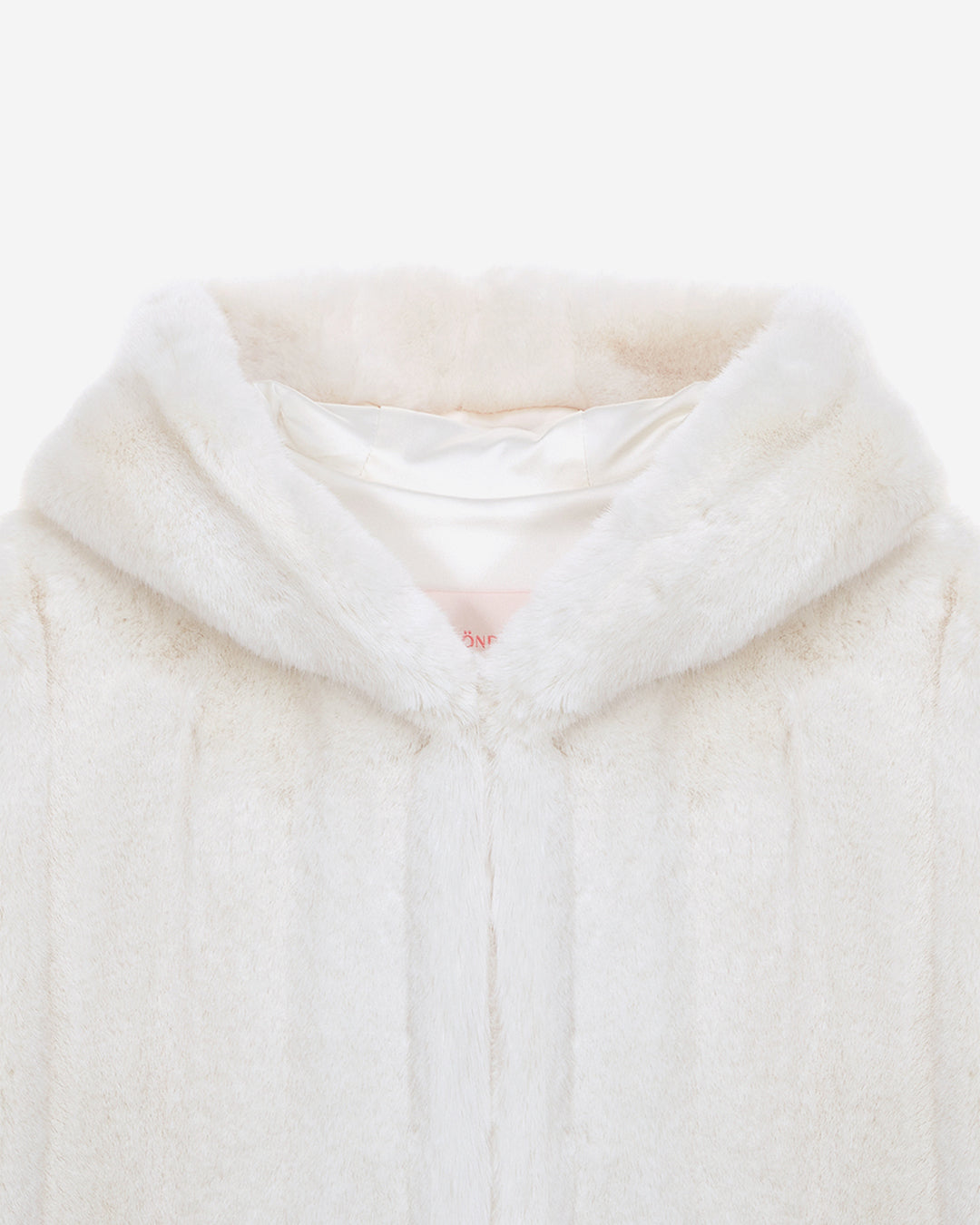 [PRIVATE] FAUX FUR HE-A HOODED PONCHO