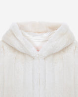 [SIGNATURE] WOMEN'S FAUX FUR HE-A HOODED PONCHO