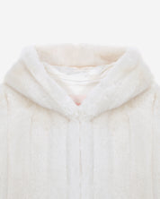 [PRIVATE] FAUX FUR HE-A HOODED PONCHO