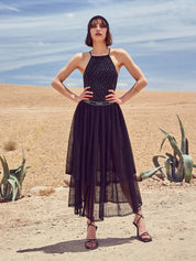 [FINAL SALE] NIA LONG-LENGTH PLEATED SKIRT