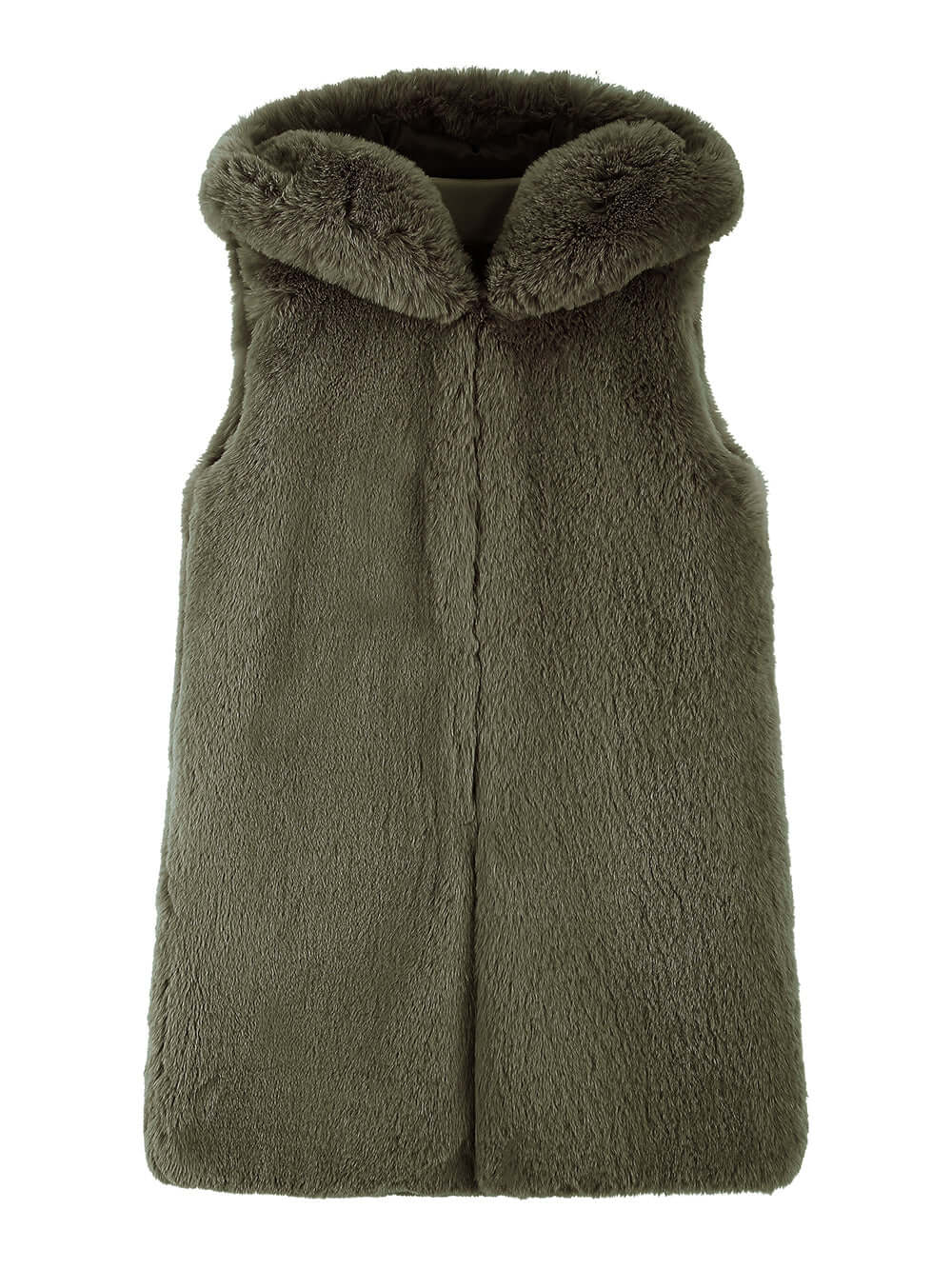 [REFURB]FAUX FUR CUPID HOODED VEST