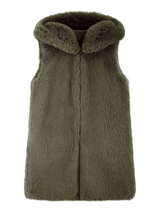 [REFURB]FAUX FUR CUPID HOODED VEST