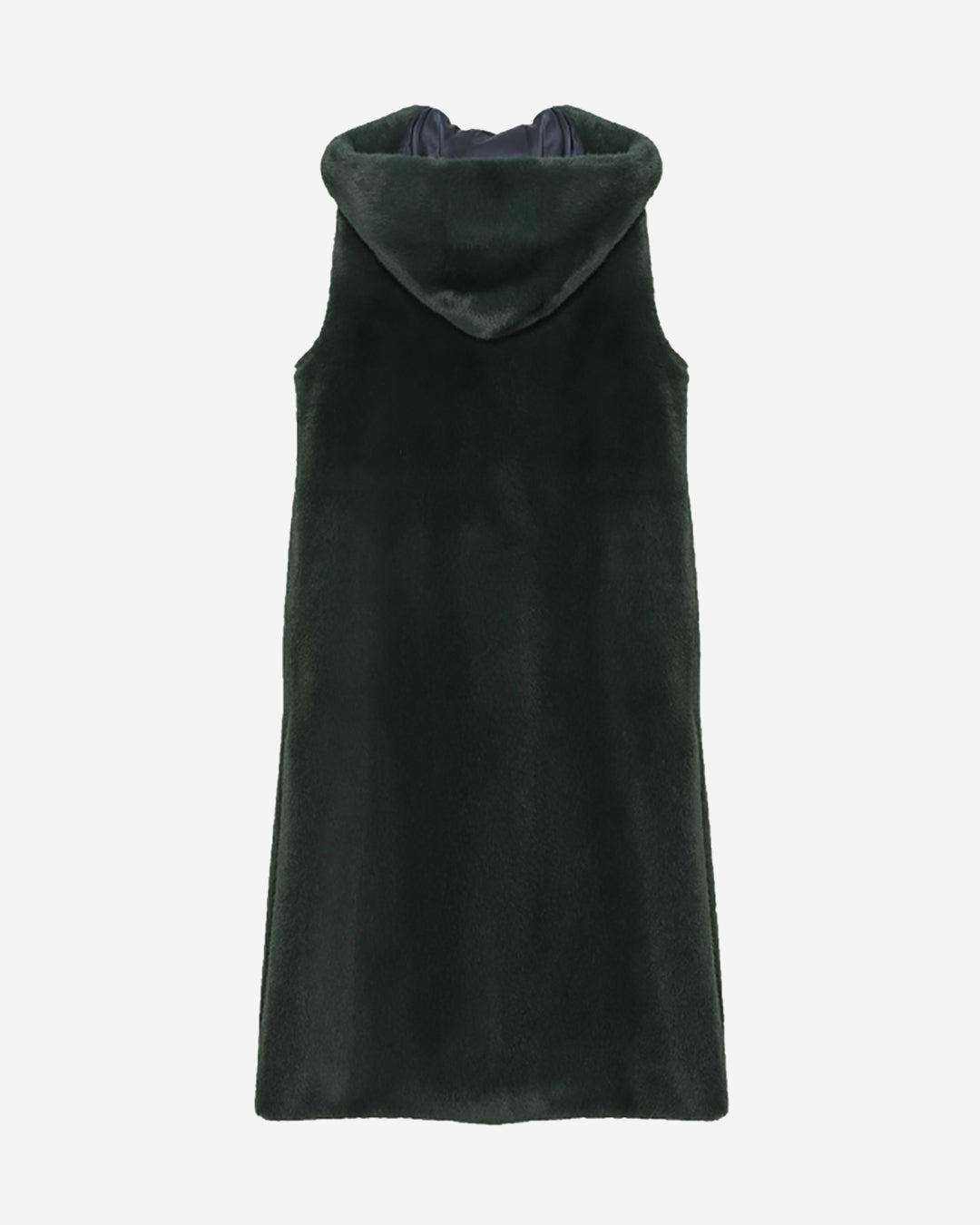 [PRIVATE] FAUX FUR LAON HOODED MAXI VEST
