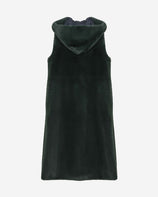 [SIGNATURE] WOMEN'S FAUX FUR LAON HOODED MAXI VEST