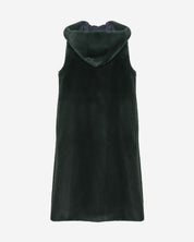 [PRIVATE] FAUX FUR LAON HOODED MAXI VEST