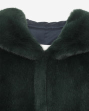 [PRIVATE] FAUX FUR LAON HOODED MAXI VEST