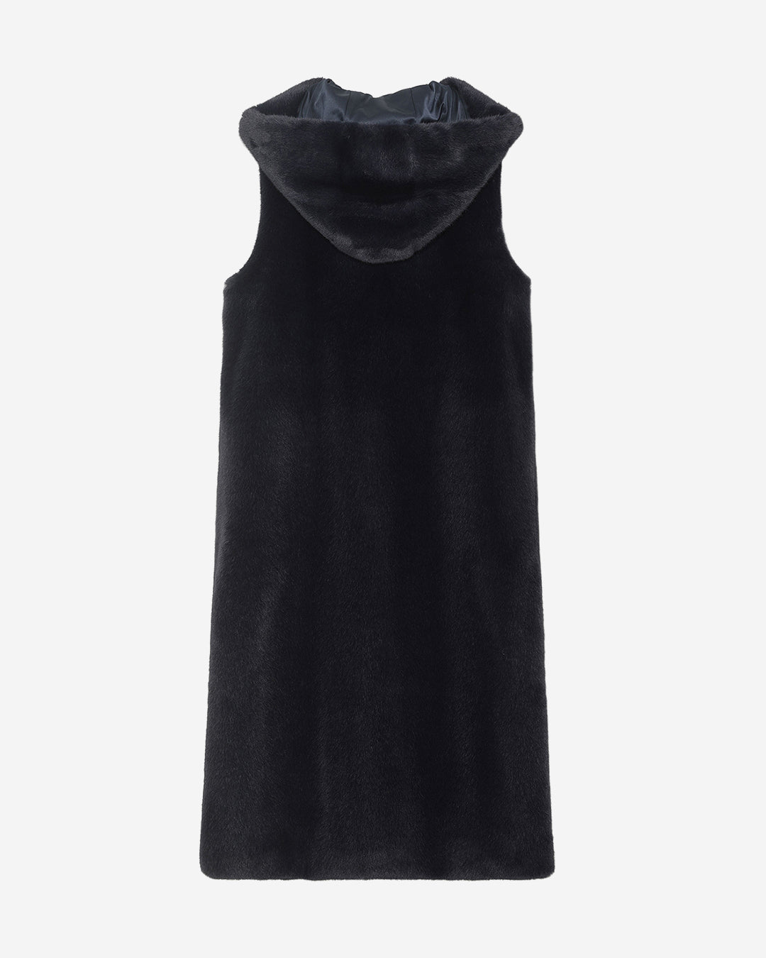 [PRIVATE] FAUX FUR LAON HOODED MAXI VEST