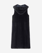 [PRIVATE] FAUX FUR LAON HOODED MAXI VEST