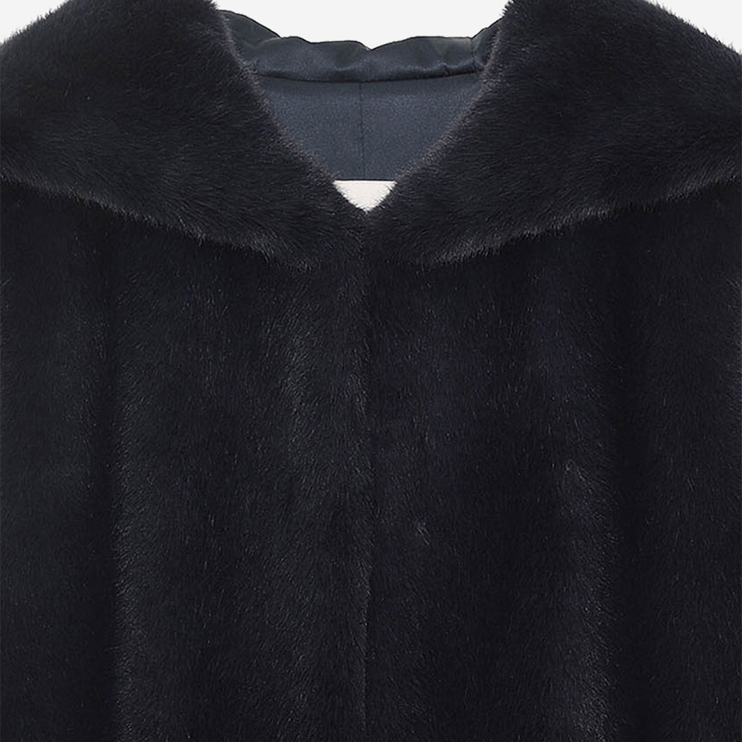 [SIGNATURE] WOMEN'S FAUX FUR LAON HOODED MAXI VEST