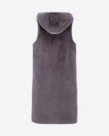 [SIGNATURE] WOMEN'S FAUX FUR LAON HOODED MAXI VEST