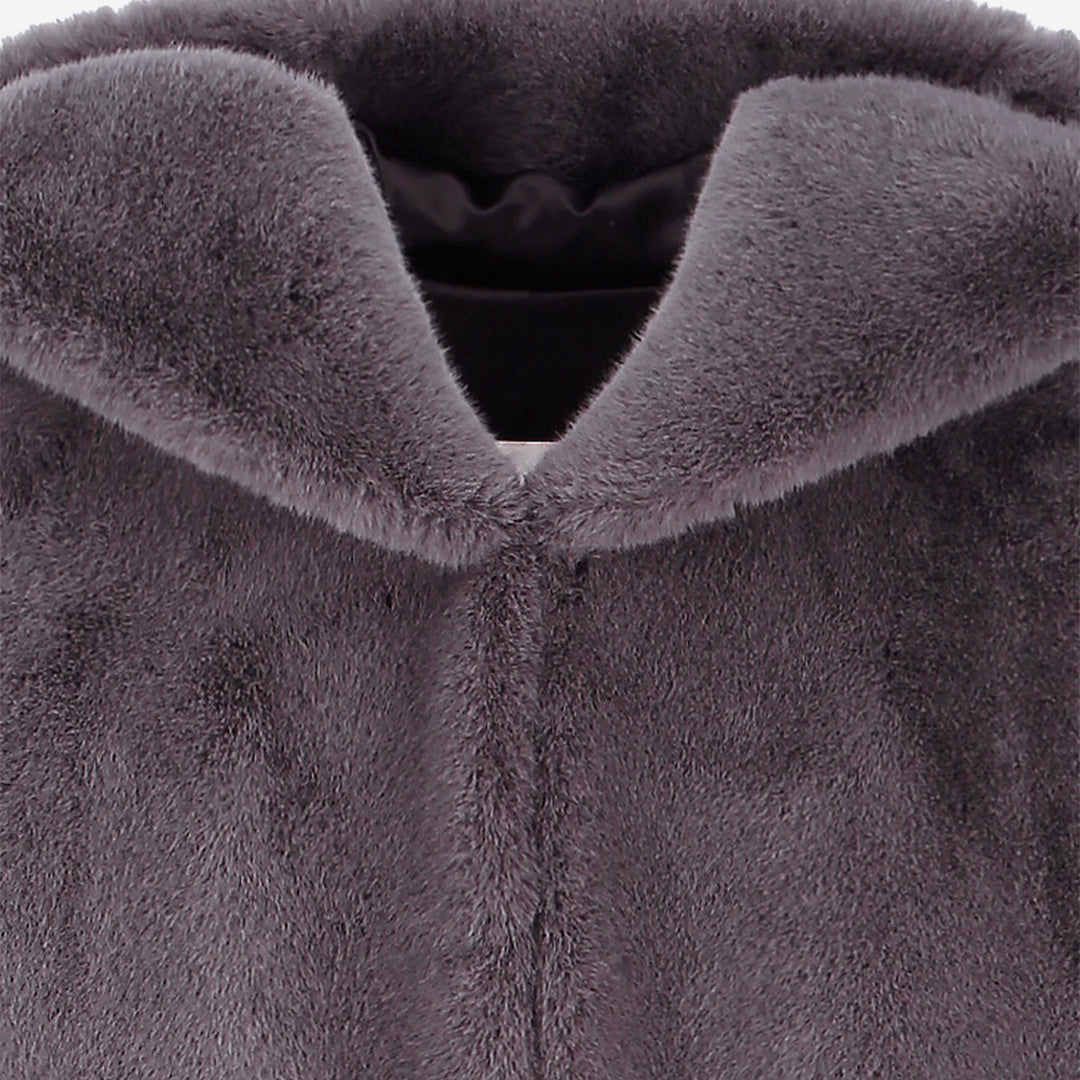 [SIGNATURE] WOMEN'S FAUX FUR LAON HOODED MAXI VEST