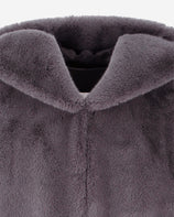 [SIGNATURE] WOMEN'S FAUX FUR LAON HOODED MAXI VEST