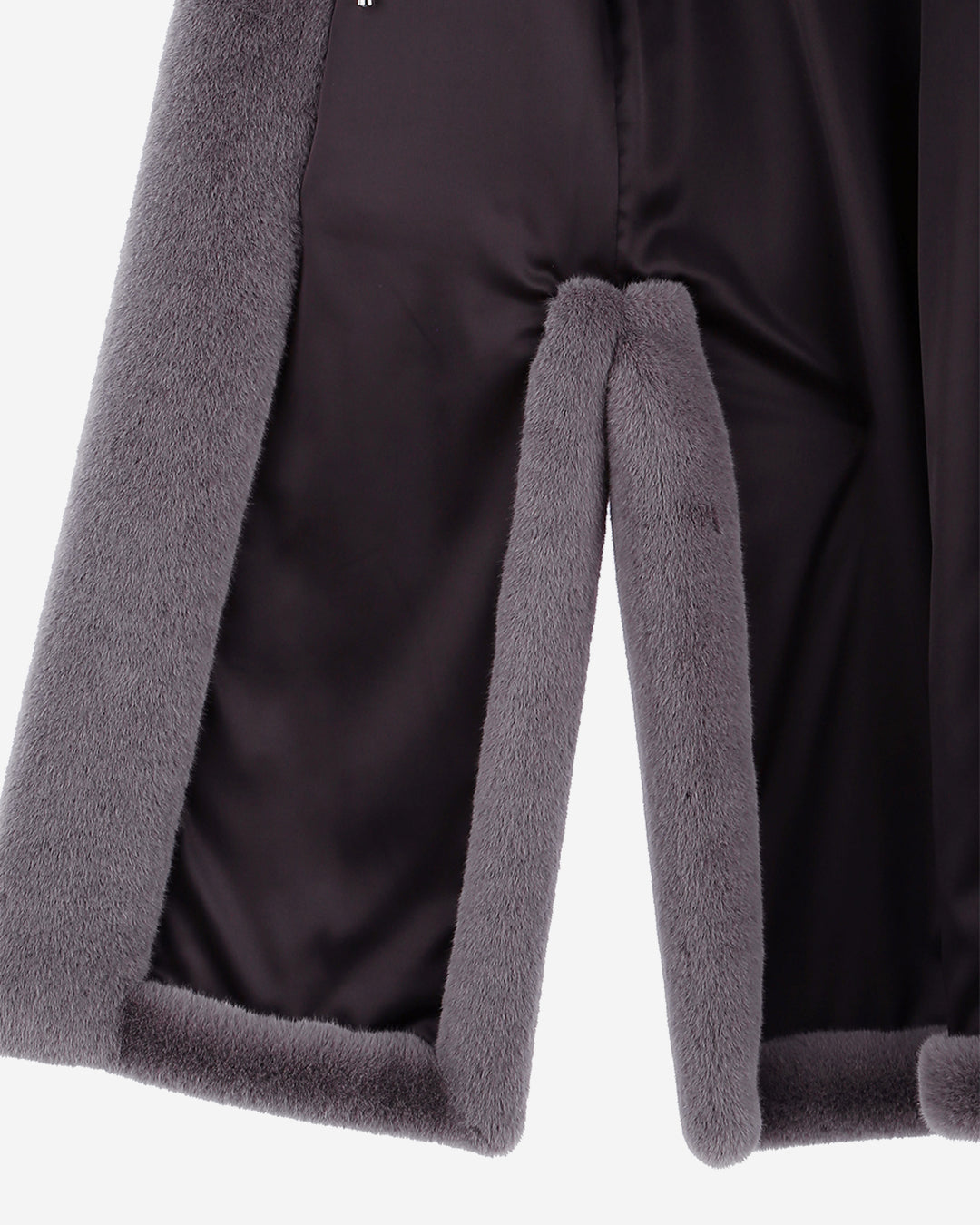 [PRIVATE] FAUX FUR LAON HOODED MAXI VEST
