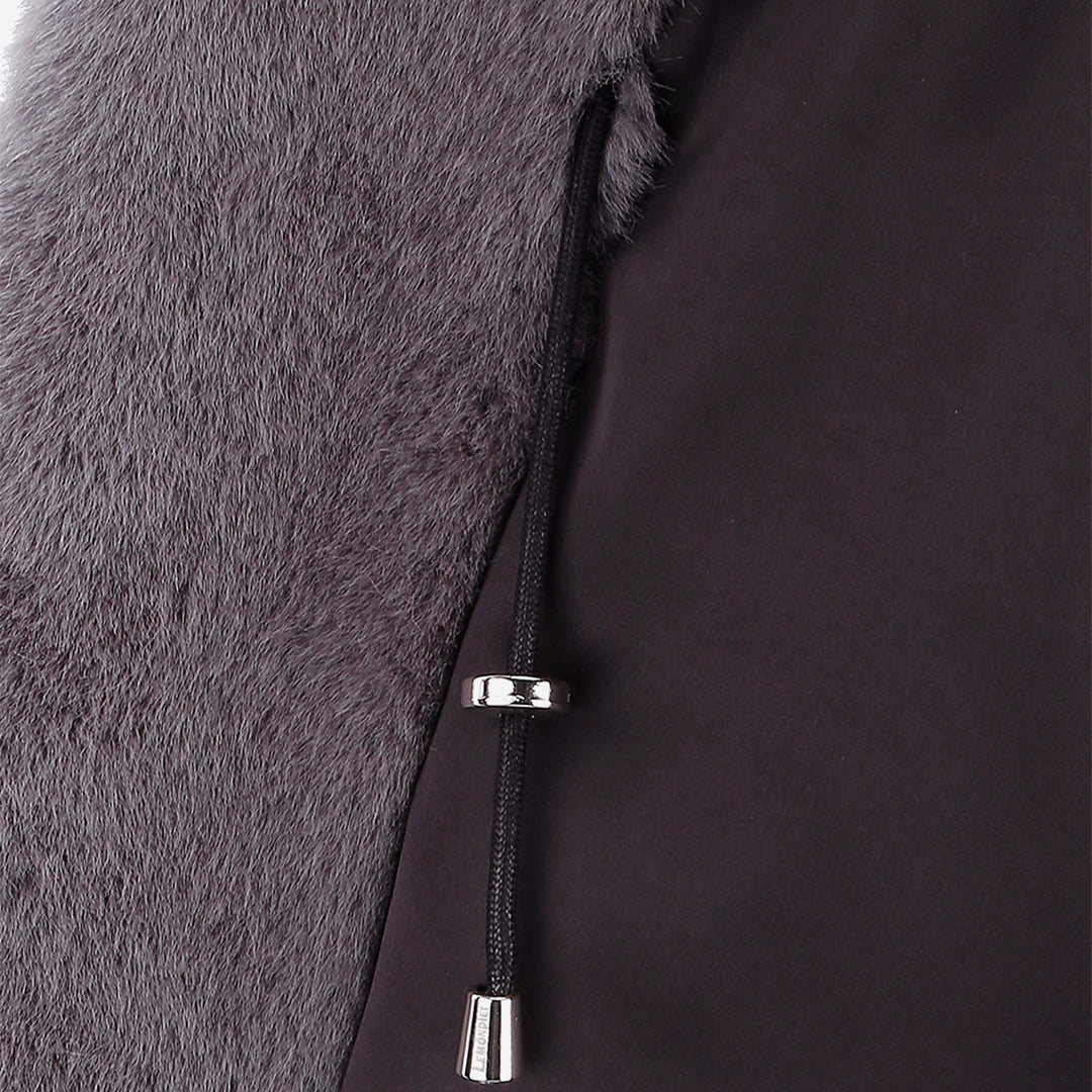 [SIGNATURE] WOMEN'S FAUX FUR LAON HOODED MAXI VEST