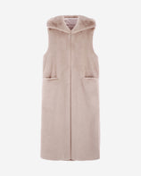 [SIGNATURE] WOMEN'S FAUX FUR LAON HOODED MAXI VEST