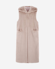 [PRIVATE] FAUX FUR LAON HOODED MAXI VEST
