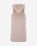 [SIGNATURE] WOMEN'S FAUX FUR LAON HOODED MAXI VEST