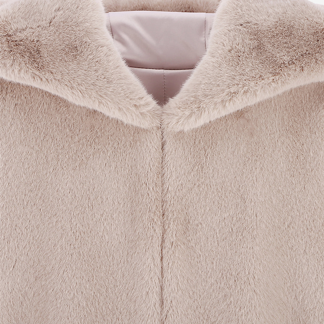 [SIGNATURE] WOMEN'S FAUX FUR LAON HOODED MAXI VEST