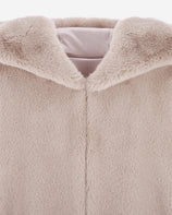 [SIGNATURE] WOMEN'S FAUX FUR LAON HOODED MAXI VEST